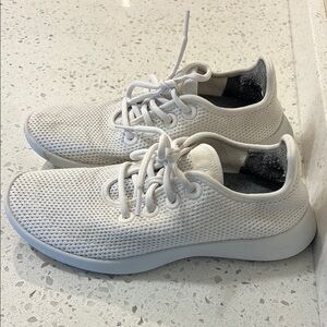 White Knit Sneakers